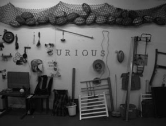 Wall inside shop - part of Febrik residency