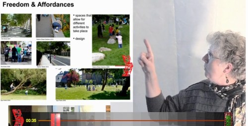 Liz Liz talking at Open for Play seminar