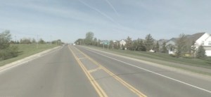 Road near Bailey School, Minnesota.