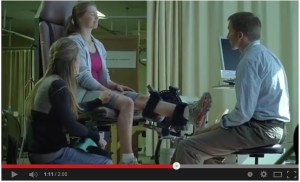 Procter and Gamble video screenshot girl with broken leg