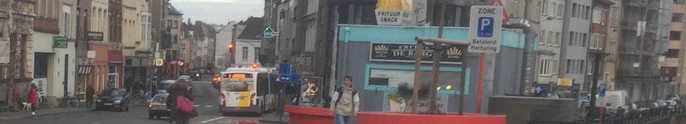 Junction closed to vehicle traffic by Ghent circulation plan