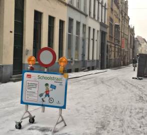 School street in Ghent city centre