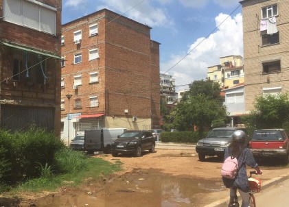 Typical Tirana neighbourhood