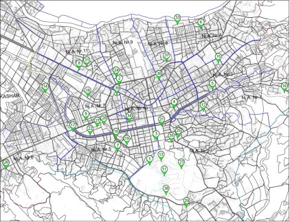 Map showing new/refurbished playgrounds, 2016-2019