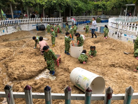 Anji Play sand and water area