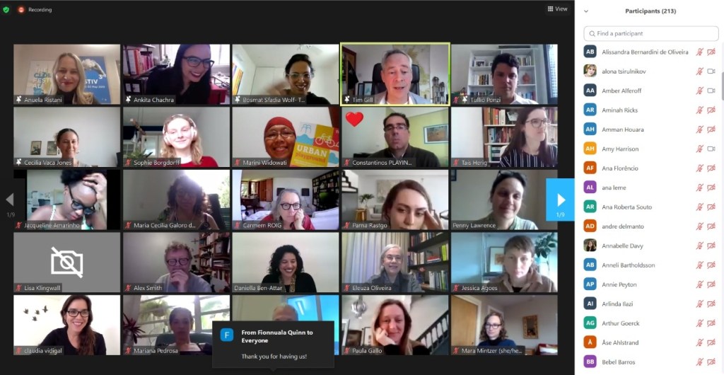 Screenshot from BvLF online launch event